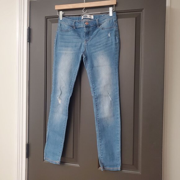 Old Navy Jeans Girls 14 Rockstar Jegging Skinny Mid Rise Ankle Distressed Faded - Picture 7 of 14